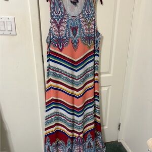 Colorful Sleeveless Maxi Dress